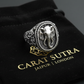 RARE PRINCE by CARAT SUTRA | Antique Designed Elephant Ring | 925 Sterling Silver Oxidized Ring | Men's Jewelry | With Certificate of Authenticity and 925 Hallmark - caratsutra