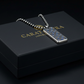 RARE PRINCE by CARAT SUTRA | Unique Designed Eternity Pendant Studded with Blue Cubic Zirconia for Men | 925 Sterling Silver Oxidized Pendant | Men's Jewelry | With Certificate of Authenticity and 925 Hallmark - caratsutra