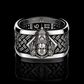 Solid 3D Balaji Face Band Ring | 925 Sterling Silver Oxidized Ring with Hallmark - caratsutra