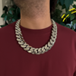 25mm Wide Solid Miami Cuban Link Chain | 925 Sterling Silver Chain | Men's Jewelry | With Certificate of Authenticity and 925 Hallmark