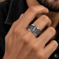 Solid 3D Balaji Face Band Ring | 925 Sterling Silver Oxidized Ring with Hallmark - caratsutra