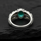 Antique Designed Elephant Band Ring studded with 5ct Natural Zambian Emerald Stone | 925 Sterling Silver Oxidized Ring
