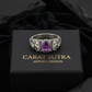 Antique Designed Elephant Band Ring studded with 6ct Natural Amethyst Stone | 925 Sterling Silver Oxidized Ring