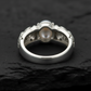 Antique Designed Elephant Band Ring studded with 6ct Natural Pearl Stone | 925 Sterling Silver Oxidized Ring