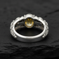 Antique Designed Elephant Band Ring studded with 6ct Natural Citrine Stone | 925 Sterling Silver Oxidized Ring | With Certificate of Authenticity and 925 Hallmark - caratsutra