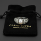 Antique Designed Elephant Band Ring studded with 6ct Natural Pearl Stone | 925 Sterling Silver Oxidized Ring
