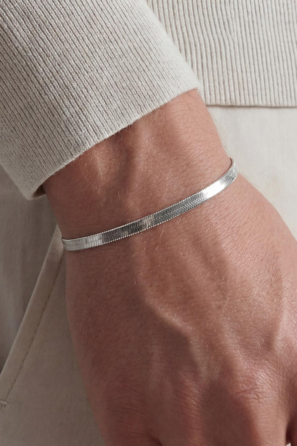 Minimalist 4mm Snake Bracelet | 925 Sterling Silver | With Certificate of Authenticity and 925 Hallmark