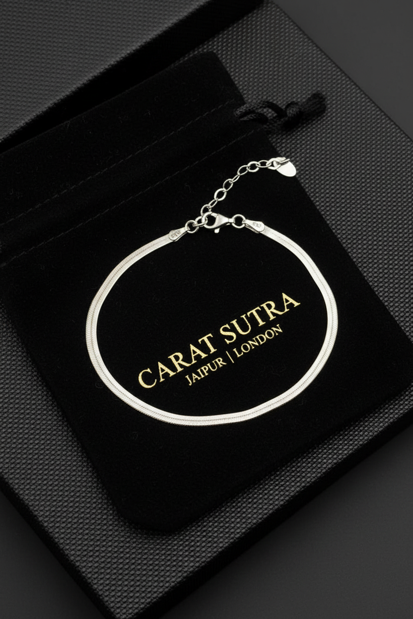 Minimalist 4mm Snake Bracelet | 925 Sterling Silver | With Certificate of Authenticity and 925 Hallmark