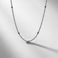 Solid 2.5mm Byzantine Link Chain, studded with Black Zircons | 925 Sterling Silver Chain | With Certificate of Authenticity and 925 Hallmark