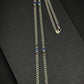 RARE PRINCE by CARAT SUTRA | Minimalist Solid 5mm Cuban Link Chain studded with Blue Zircon Stone  | 925 Sterling Silver Chain | Men's Jewelry | With Certificate of Authenticity and 925 Hallmark