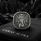 RARE PRINCE by CARAT SUTRA | Unique Designed Ganesha Ring with Om Symbol | 925 Sterling Silver Oxidized Ring | Men's Jewelry | With Certificate of Authenticity and 925 Hallmark - caratsutra
