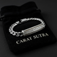 RARE PRINCE by CARAT SUTRA | Unique Design Engraved Bracelet for Men | 925 Oxidized Silver Bracelet | Men's Jewelry | With Certificate of Authenticity and 925 Hallmark - caratsutra