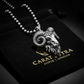 RARE PRINCE by CARAT SUTRA | Unique Designed Horned Ram Pendant for Aries Zodiac for Men | 925 Sterling Silver Oxidized Pendant | Men's Jewelry | With Certificate of Authenticity and 925 Hallmark - caratsutra