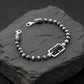 RARE PRINCE by CARAT SUTRA |  Natural Black Onyx Bracelet for Men | 925 Sterling Silver Bracelet | Men's Jewelry | With Certificate of Authenticity and 925 Hallmark