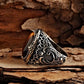 RARE PRINCE by CARAT SUTRA | Unique Designed Turkish Style Ring with Natural Tiger Eye  | 925 Sterling Silver Oxidized Ring | Men's Jewelry | With Certificate of Authenticity and 925 Hallmark