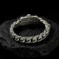 18mm wide Solid. 925 sterling silver bracelet with Mahadev Face, oxidized Cuban design | Sterling Silver Bracelet | With Certificate of Authenticity and 925 Hallmark