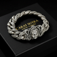 18mm wide Solid. 925 sterling silver bracelet with Mahadev Face, oxidized Cuban design | Sterling Silver Bracelet | With Certificate of Authenticity and 925 Hallmark - caratsutra