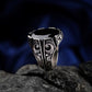 Unique Turkish Style Ring with Natural Black Onyx | Black Rhodium & Gold Plated 925 Sterling Silver Ring | Men's Jewelry | With Certificate of Authenticity and 925 Hallmark