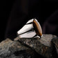 RARE PRINCE by CARAT SUTRA | Unique Designed Turkish Style Ring with Natural Tiger Eye  | 925 Sterling Silver Oxidized Ring | Men's Jewelry | With Certificate of Authenticity and 925 Hallmark