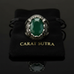 RARE PRINCE by CARAT SUTRA | Unique Designed Turkish Style Ring with Emerald | 925 Sterling Silver Oxidized Ring | Men's Jewelry | With Certificate of Authenticity and 925 Hallmark