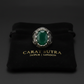 RARE PRINCE by CARAT SUTRA | Unique Designed Turkish Style Ring with Emerald | 925 Sterling Silver Oxidized Ring | Men's Jewelry | With Certificate of Authenticity and 925 Hallmark - caratsutra