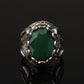 RARE PRINCE by CARAT SUTRA | Unique Designed Turkish Style Ring with Emerald | 925 Sterling Silver Oxidized Ring | Men's Jewelry | With Certificate of Authenticity and 925 Hallmark