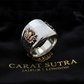 Unique Designed Turkish Style Curved Ring with Mother Of Pearl | 925 Sterling Silver Ring |With Certificate of Authenticity and 925 Hallmark - caratsutra