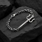 RARE PRINCE by CARAT SUTRA | Unique Trishul Symbol Bracelet For Men | 925 Sterling Silver Oxidized Bracelet | Men's Jewelry | With Certificate of Authenticity and 925 Hallmark