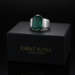 Turkish Style Ring with Octagon Cut Natural Emerald | 925 Sterling Silver Oxidized Ring |With Certificate of Authenticity and 925 Hallmark - caratsutra