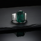 Turkish Style Ring with Octagon Cut Natural Emerald | 925 Sterling Silver Oxidized Ring |With Certificate of Authenticity and 925 Hallmark - caratsutra