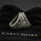 RARE PRINCE by CARAT SUTRA | Unique  Eagle Designed Turkish Style Ring with Natural Black Onyx | Black Rhodium & Gold Plated 925 Sterling Silver Ring | Men's Jewelry | With Certificate of Authenticity and 925 Hallmark