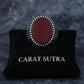 RARE PRINCE by CARAT SUTRA | Unique Turkish Style Ring with Natural Red Agate  | 925 Sterling Silver Oxidized Ring | Men's Jewelry | With Certificate of Authenticity and 925 Hallmark