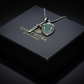 RARE PRINCE by CARAT SUTRA | Unique Designed Sword & Shield Silver Pendant With Green Zirconia Stone for Men | 925 Sterling Silver Oxidized Pendant | Men's Jewelry | With Certificate of Authenticity and 925 Hallmark - caratsutra