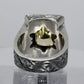 RARE PRINCE by CARAT SUTRA | Unique Hand-Engraved Turkish Style Ring with AAA+ Natural Yellow Citrine, 925 Sterling Silver Oxidized Ring | Men's Jewelry | With Certificate of Authenticity and 925 Hallmark