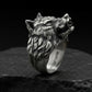RARE PRINCE by CARAT SUTRA | Unique Designed Wolf Face Ring | 925 Sterling Silver Oxidized Ring | Men's Jewelry | With Certificate of Authenticity and 925 Hallmark
