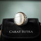 RARE PRINCE by CARAT SUTRA | Unique Turkish Style Ring with Natural Pearl | 925 Sterling Silver Oxidized Ring | Men's Jewelry | With Certificate of Authenticity and 925 Hallmark