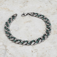 RARE PRINCE by CARAT SUTRA | 12mm Unique  Green Emerald Iced Cuban Link Bracelet for Men | Dark Oxidized 925 Silver Bracelet | Men's Jewelry | With Certificate of Authenticity and 925 Hallmark