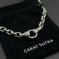 RARE PRINCE by CARAT SUTRA | 12mm Unique Fist Chain with Vintage Oxidised finish | 925 Sterling Silver | Men's Jewelry | With Certificate of Authenticity and 925 Hallmark