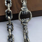 RARE PRINCE by CARAT SUTRA | 12mm Unique Fist Chain with Vintage Oxidised finish | 925 Sterling Silver | Men's Jewelry | With Certificate of Authenticity and 925 Hallmark