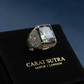 RARE PRINCE by CARAT SUTRA | Unique Designed Turkish Style Ring with Multicolored Alexandrite | 925 Sterling Silver Oxidized Ring | Men's Jewelry | With Certificate of Authenticity and 925 Hallmark - caratsutra