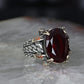 RARE PRINCE by CARAT SUTRA | Exclusively Designed Ring with Natural Gomed | 925 Sterling Silver Oxidized Ring | Men's Jewelry | With Certificate of Authenticity and 925 Hallmark