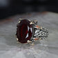 RARE PRINCE by CARAT SUTRA | Exclusively Designed Ring with Natural Gomed | 925 Sterling Silver Oxidized Ring | Men's Jewelry | With Certificate of Authenticity and 925 Hallmark