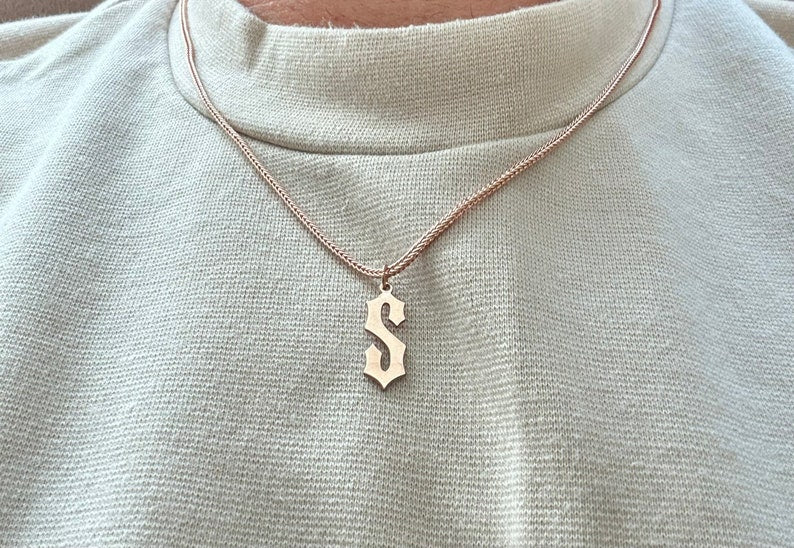 RARE PRINCE by CARAT SUTRA | Minimalist Solid 4mm Handmade Chain with Custom Name Initial (Rhodium Plated) | 925 Sterling Silver Chain | Men's Jewelry | With Certificate of Authenticity and 925 Hallmark