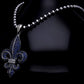 RARE PRINCE by CARAT SUTRA | Unique Designed Fleur-De-Lis Pendant Studded with Blue Zircons for Men | 925 Sterling Silver Oxidized Pendant | Men's Jewelry | With Certificate of Authenticity and 925 Hallmark