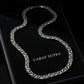RARE PRINCE by CARAT SUTRA | 10mm Wide Oxidised Solid Miami Cuban Link Chain Studded With Black Zirconia Stone | 925 Sterling Silver Chain | Men's Jewelry | With Certificate of Authenticity and 925 Hallmark