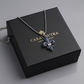 RARE PRINCE by CARAT SUTRA | Unique Designed Fleur-De-Lis Pendant Studded with Blue Zircons for Men | 925 Sterling Silver Oxidized Pendant | Men's Jewelry | With Certificate of Authenticity and 925 Hallmark - caratsutra