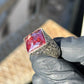 RARE PRINCE by CARAT SUTRA | Unique Designed Ring with Natural Red Ruby | 925 Sterling Silver Oxidized Ring | Men's Jewelry | With Certificate of Authenticity and 925 Hallmark
