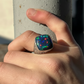 Unique Designed Turkish Style Ring with 12ct Natural Fire Black Opal | 925 Sterling Silver Oxidized Ring | With Certificate of Authenticity and 925 Hallmark