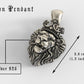 RARE PRINCE by CARAT SUTRA | Unique Designed Lion with Crown Pendant for Men | 925 Sterling Silver Oxidized Pendant | Men's Jewelry | With Certificate of Authenticity and 925 Hallmark
