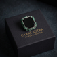 Smart Watch Snake Case Studded with Original Emeralds | Oxidised Finish. 925 Sterling Silver with Hallmark
